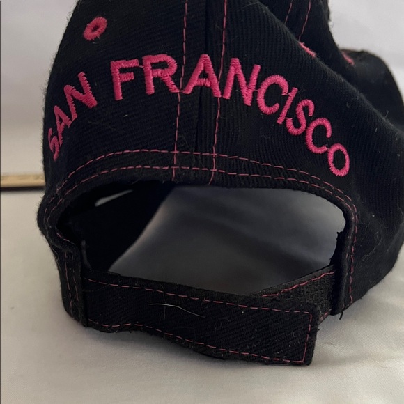 Black Cap with Pink SF 49er Logo - Picture 3 of 9